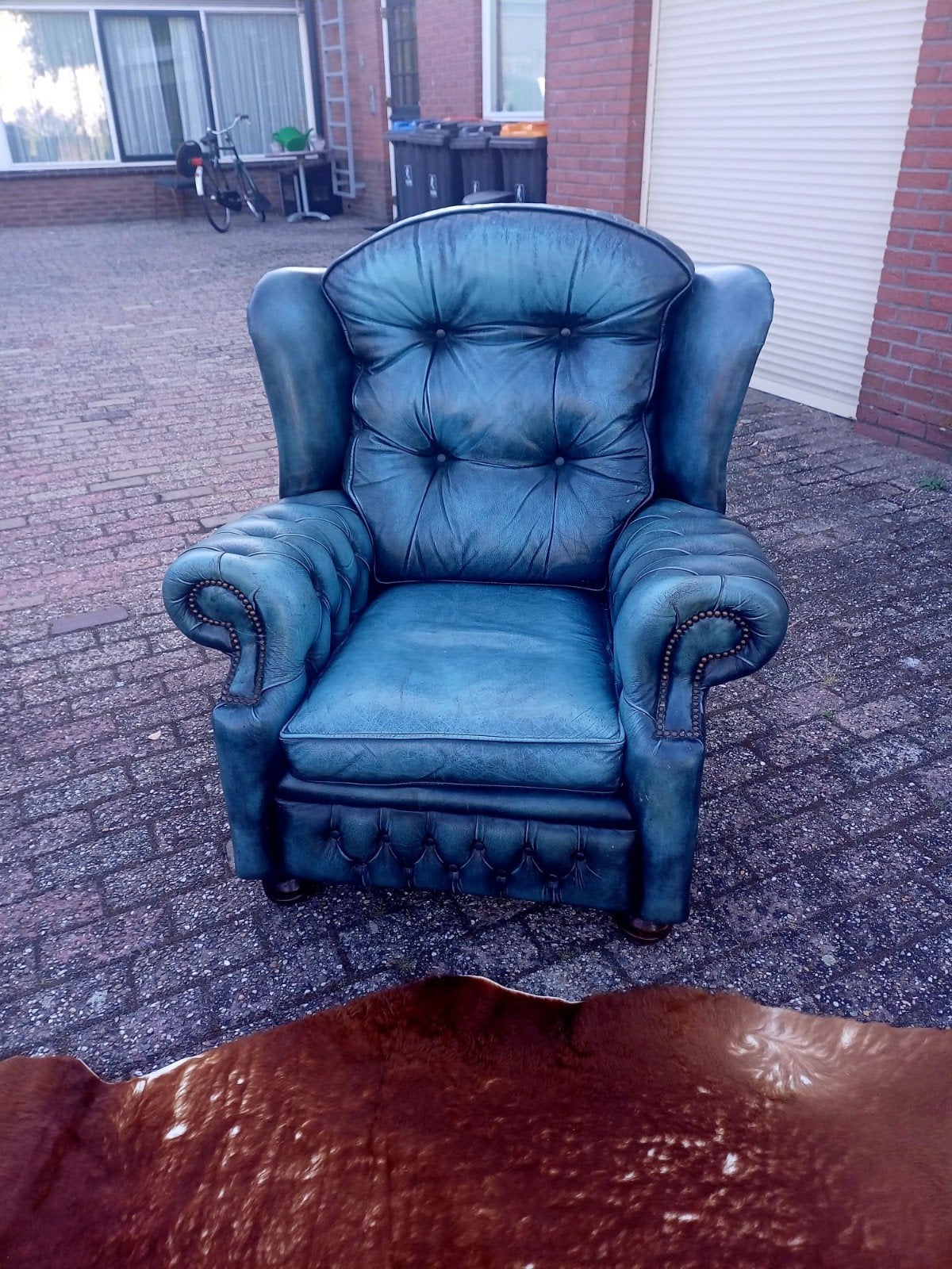 Chesterfields fauteuils Ca.1980, Antiek en Kunst, Ophalen of Verzenden