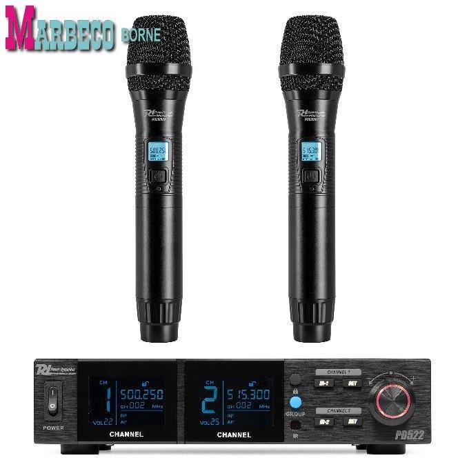 UHF Draadloze microfoonset, 2x 100-Kanaals, 2 Handmicrofoons, Muziek en Instrumenten, Microfoons, Overige typen, Info@marbeco.nl