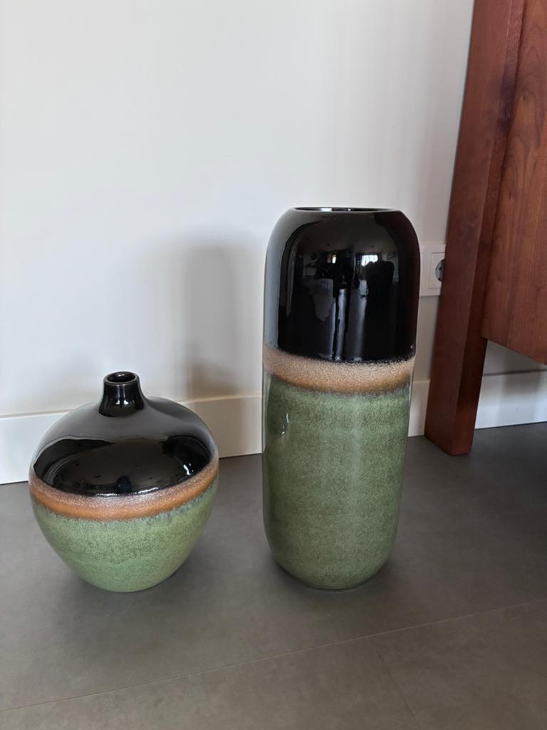 2 vazen van lifestyle, Huis en Inrichting, Woonaccessoires | Vazen, Overige kleuren, Ophalen of Verzenden, Minder dan 50 cm, Glas