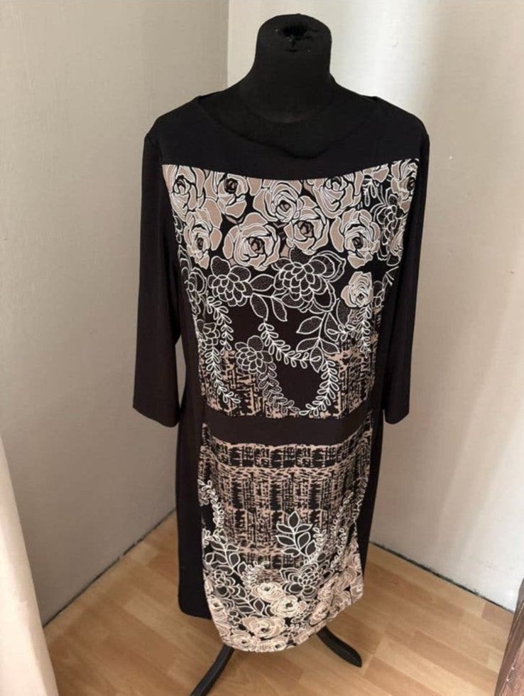 Hermann Lange mooie nette jurk mt 46 NIEUW, Kleding | Dames, Jurken, Ophalen of Verzenden, Nieuw, Maat 46/48 (XL) of groter, Meerkleurig