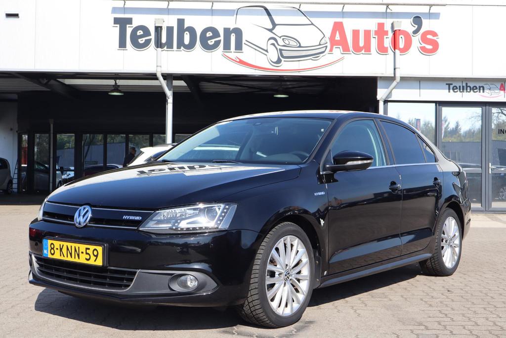 Volkswagen Jetta 1.4 TSI Hybrid Highline | Navigatie | Leder, Auto's, Volkswagen, Stof, Gebruikt, Zwart, Origineel Nederlands