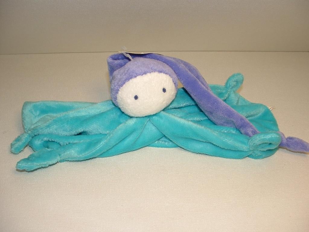 DIFRAX POPJE SOFTDOEK KNUFFELDOEK VELOURS BLAUW, Ophalen of Verzenden, Nieuw, Overige typen