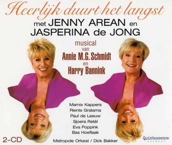 Heerlijk duurt het langst - Arean & Jasperina de Jong - 2 cd, Cd's en Dvd's, Cd's | Nederlandstalig, Zo goed als nieuw, Soundtrack of Musical