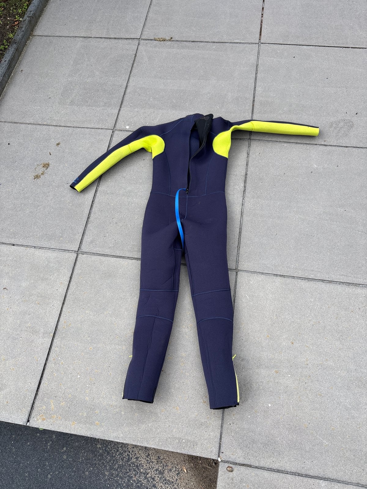 Wetsuit - Blauw/Geel, Ophalen, Zo goed als nieuw, Dame of Heer, Wetsuit