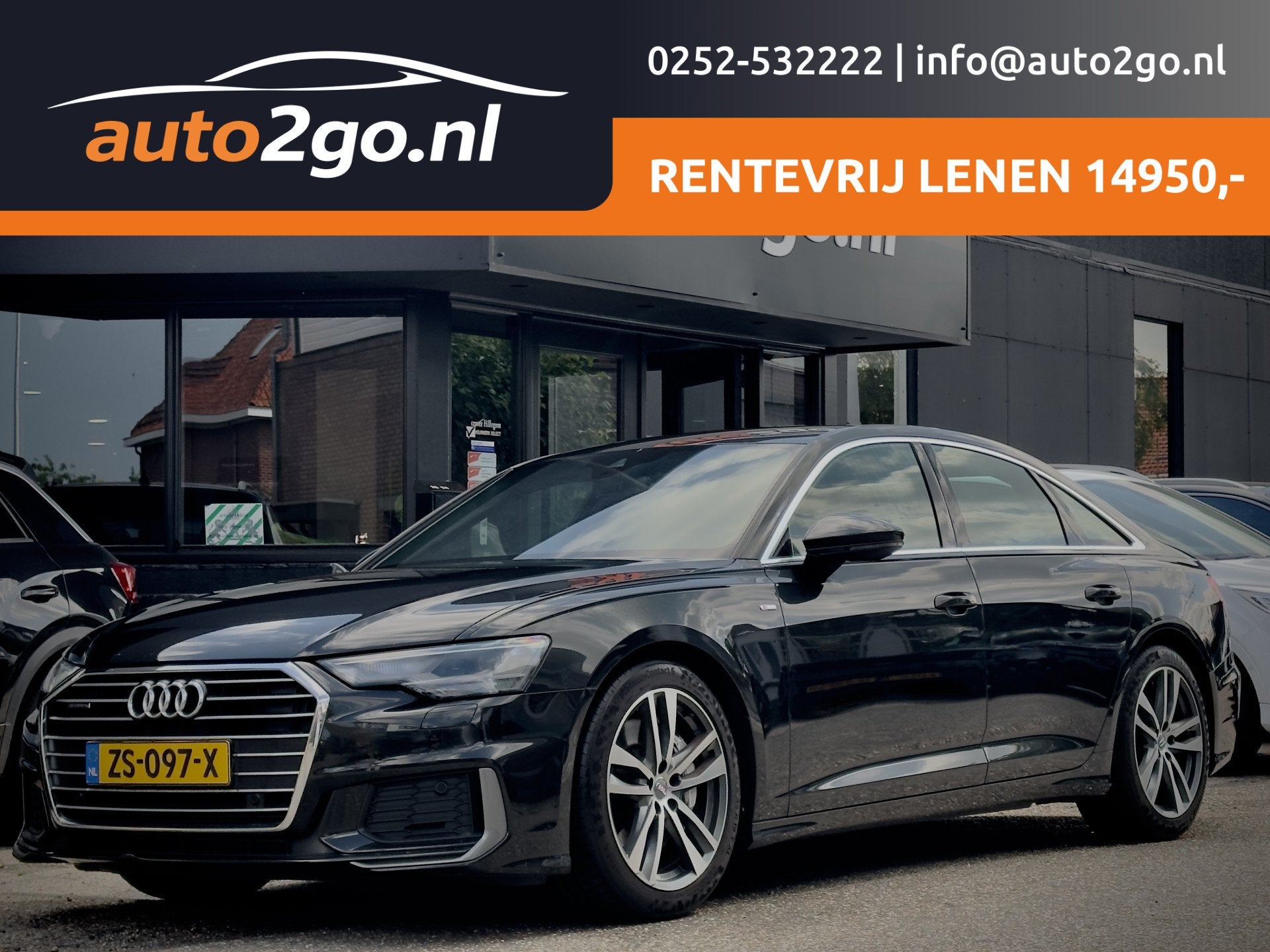 Audi A6 Limousine 55 TFSi QUATTRO 340PK S-LINE LEDER B&O NAV, Auto's, Automaat, Dealer onderhouden, Gebruikt, 2995 cc