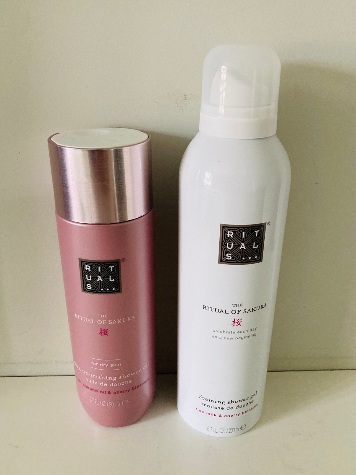 Rituals Sakura shower oil & foaming shower gel, Ophalen of Verzenden, Zo goed als nieuw, Bad & Douche