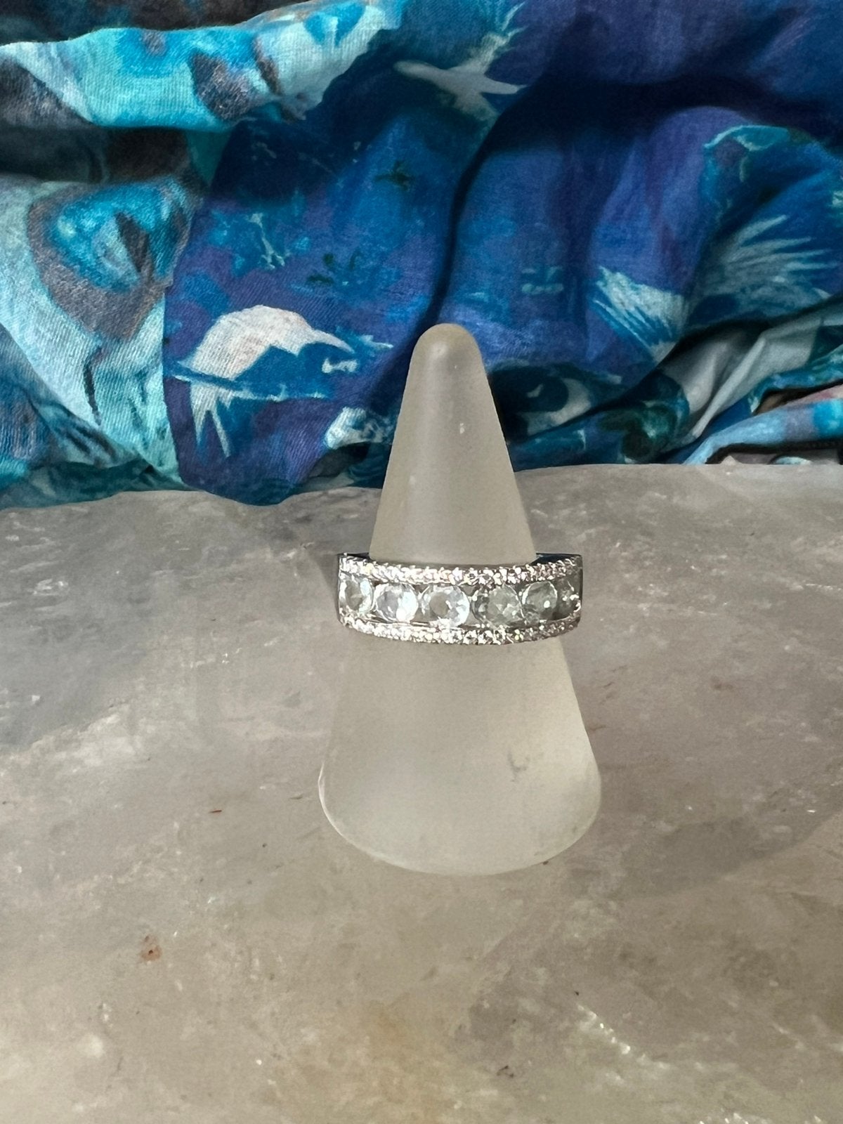 Aquamarijn topaas beschermt geluk inzicht wisdom uniek magie, Sieraden, Tassen en Uiterlijk, Ringen, Blauw, Nieuw, Ophalen of Verzenden