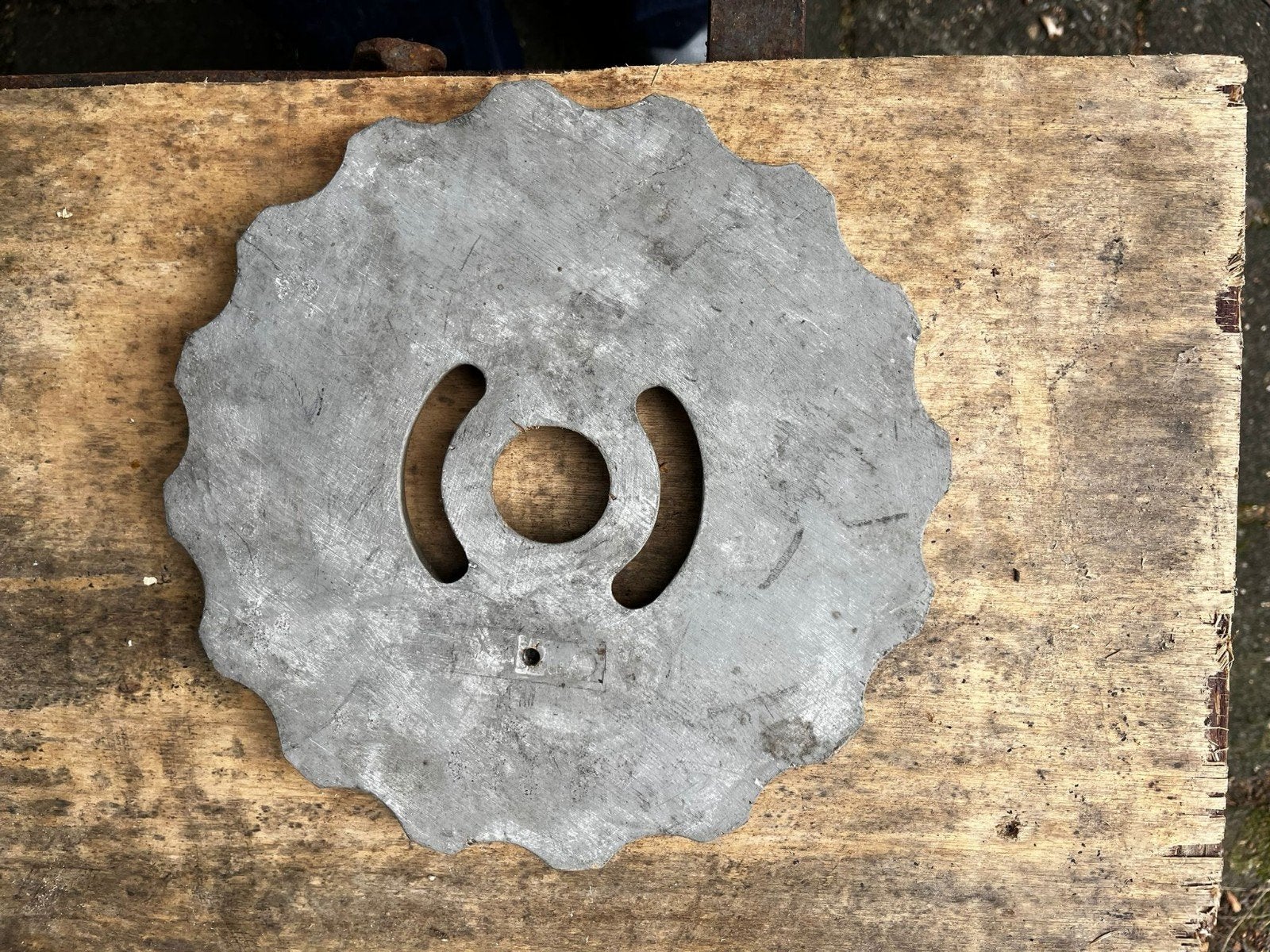 Set van 3 decoratieve metalen schijven/wielen, Ophalen of Verzenden