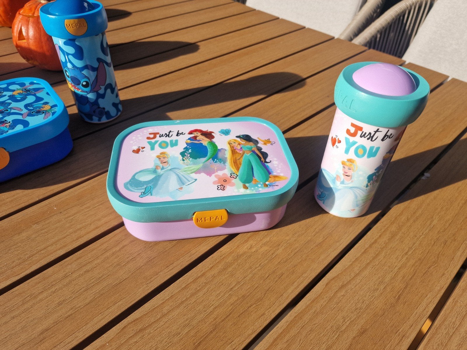 Mepal Disney Broodtrommel en Drinkbeker Set - Prinsessen, Ophalen of Verzenden, Zo goed als nieuw