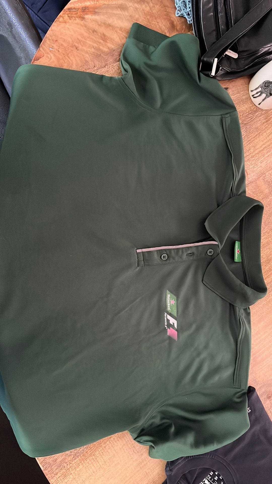 Heineken F1 Poloshirt XXL - begin sponsorschap Monza Italië, Ophalen of Verzenden, Zo goed als nieuw, Overige maten, Groen