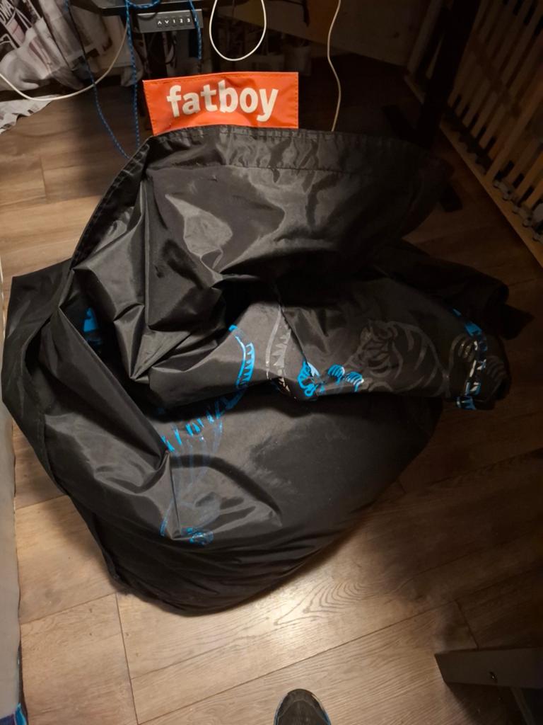 Fatboy Robeco Zitzak - Zwart met blauwe print, Huis en Inrichting, Zitzakken, Ophalen of Verzenden, Gebruikt, Zwart, Zitzak