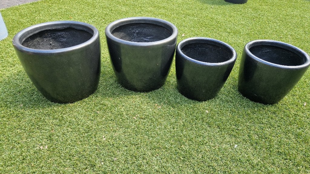 Set mooie bloempotten van klei, Tuin en Terras, Rond, Zo goed als nieuw, Minder dan 40 cm, Balkon