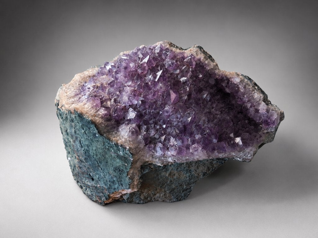 Prachtige amethist cluster, Verzamelen, Mineralen en Fossielen, Ophalen, Mineraal