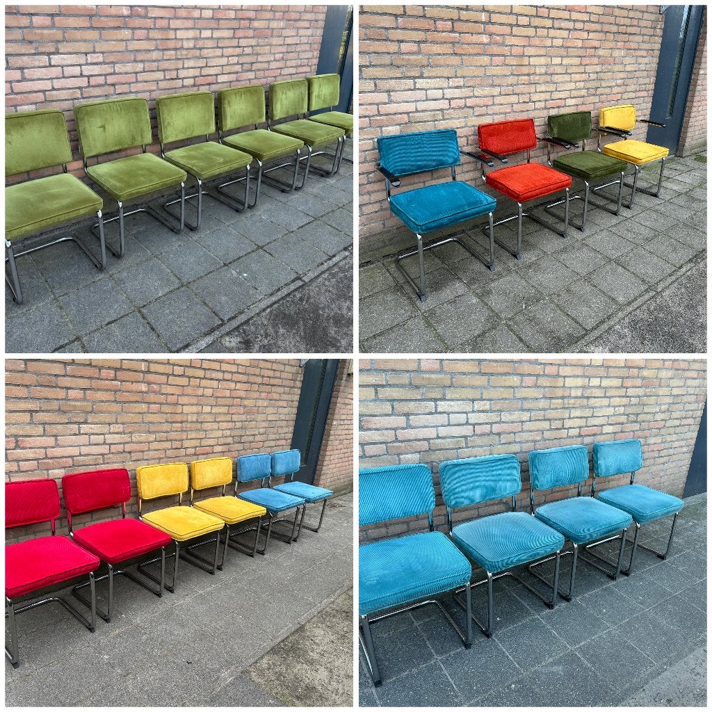 Verschillende Ribstof, Ridge Rib, Zuiver, stoelen te koop, Huis en Inrichting, Ophalen, Gebruikt, Overige kleuren, Hout