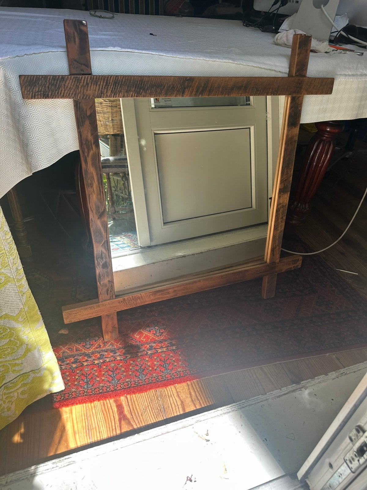 Spiegel mooi design, Antiek en Kunst, Ophalen, Rechthoekig, Minder dan 50 cm