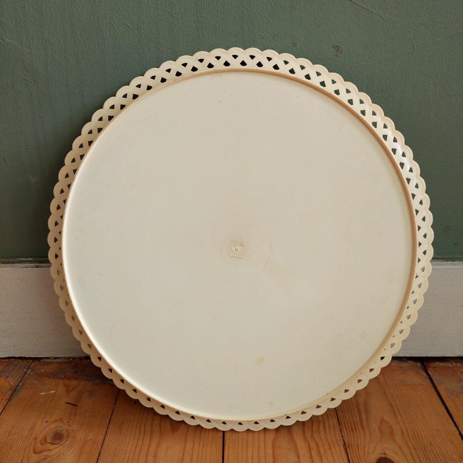 Lucky Vintage Emsa West Germany floral dienblad, Ophalen, Gebruikt, ., Rond