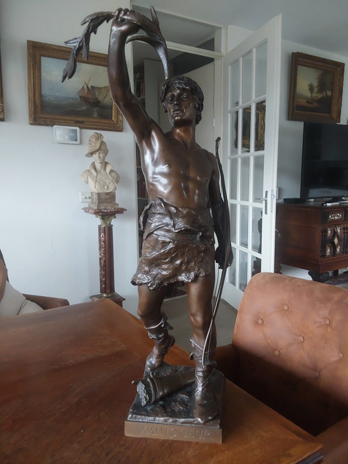 Vanqueur, Beeld, Bruin, Europa, Man