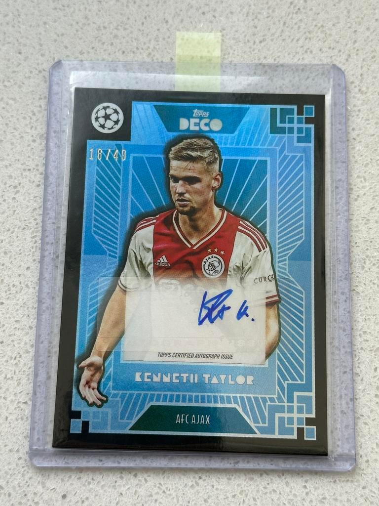 Kenneth Taylor Topps Deco Autograph /49 2022-2023 Ajax Lazio, Verzenden, Nieuw