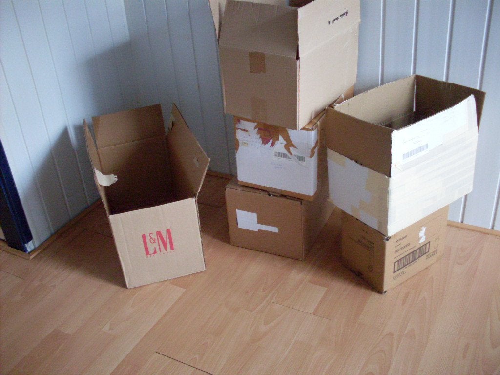 6 goede stevige dozen duurzaam hergebruikt, Ophalen, Overige materialen, Minder dan 50 cm, Nieuw