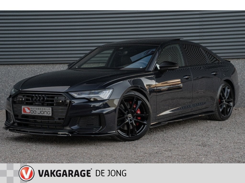 Audi A6 Limousine 55 TFSIe Competition 367PK | B&O 3D Adv. |, Auto's, 14 kWh, Gebruikt, 4 cilinders, Blauw