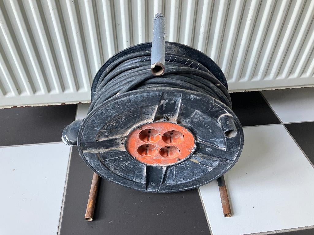 Professionele kabelhaspel verlengsnoer 50 meter, Ophalen of Verzenden, Gebruikt