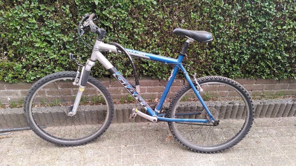 Giant Boulder Mountainbike - Blauw/Zilver, Ophalen, Gebruikt, Hardtail, Giant