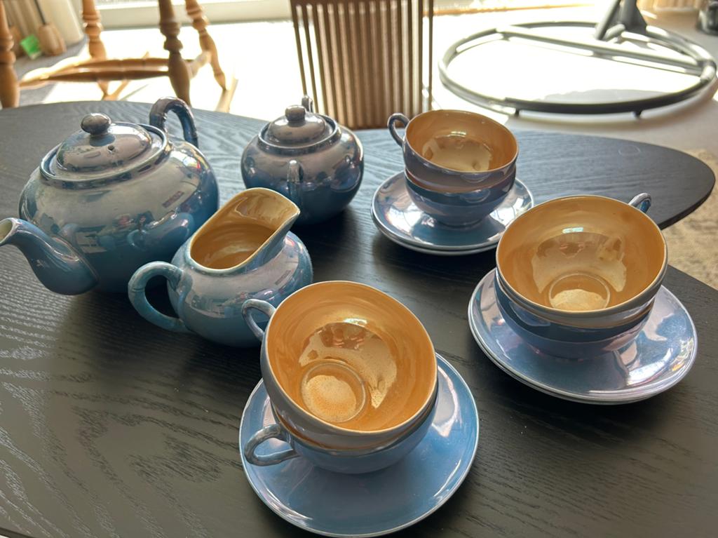 Vintage Japans Satsuma eierschaal porselein theeservies, Ophalen