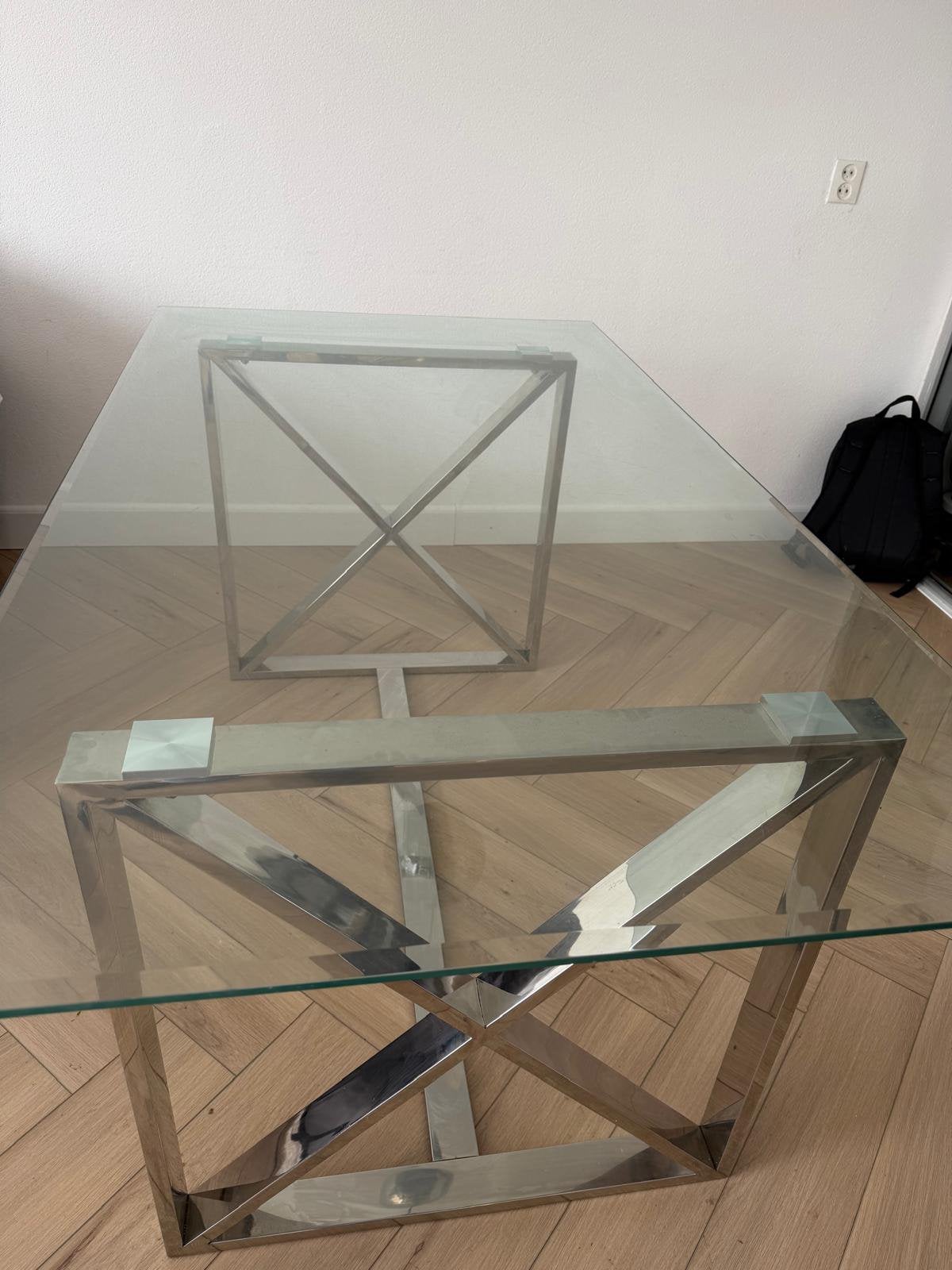 GRATIS - Mooie glazen tafel gratis af te halen, Ophalen, 50 tot 100 cm, 150 tot 200 cm, Vier personen
