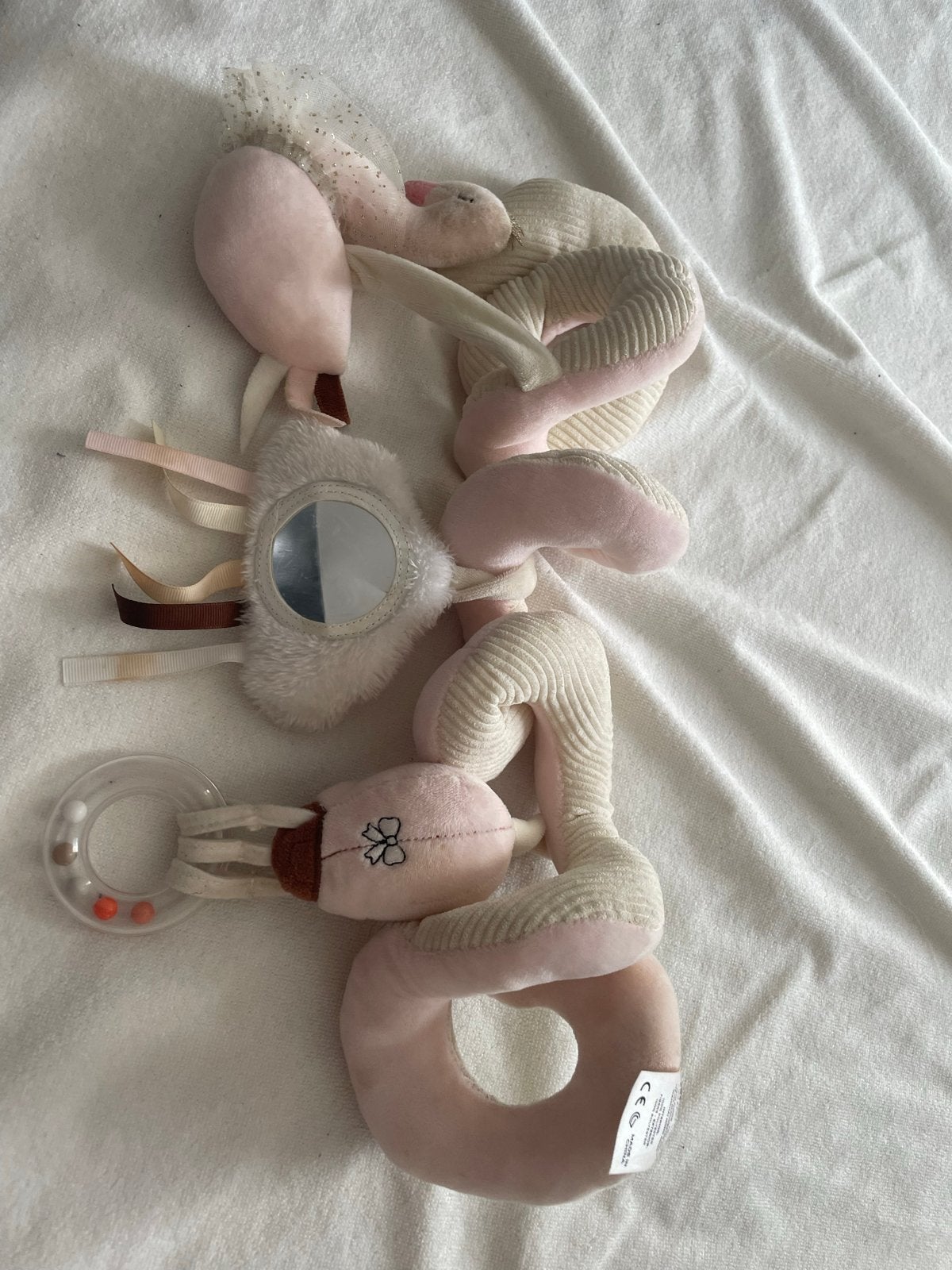 Mekk Babygym/Mobiel met Rammelaar en Spiegeltje, Kinderen en Baby's, Ophalen of Verzenden, Zo goed als nieuw, Mobiel