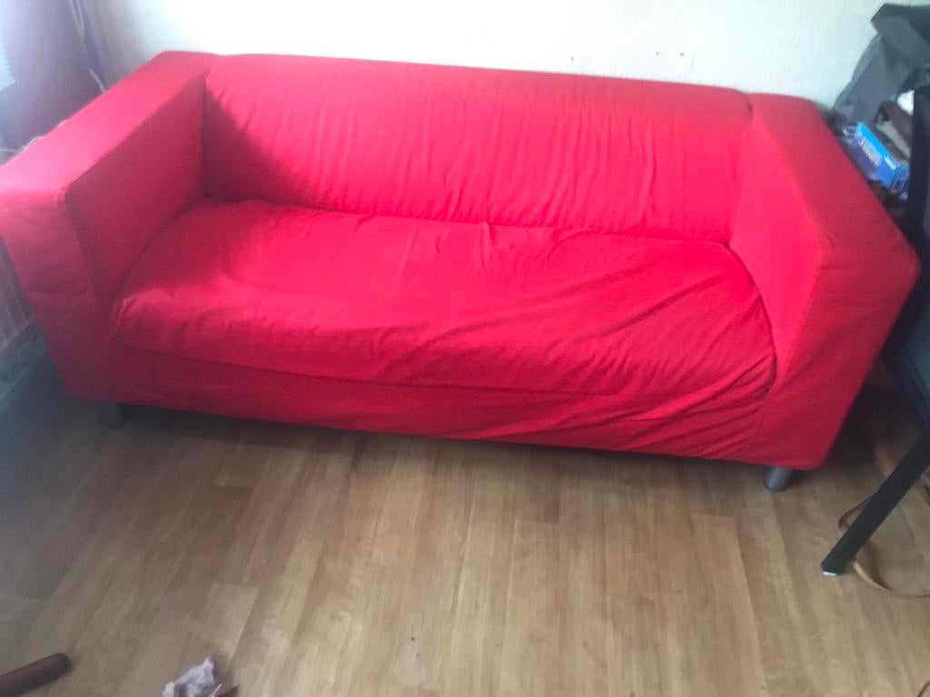 Bank IKEA, Huis en Inrichting, Slaapkamer | Slaapbanken, Ophalen, Zo goed als nieuw, Tweepersoons, 140 cm