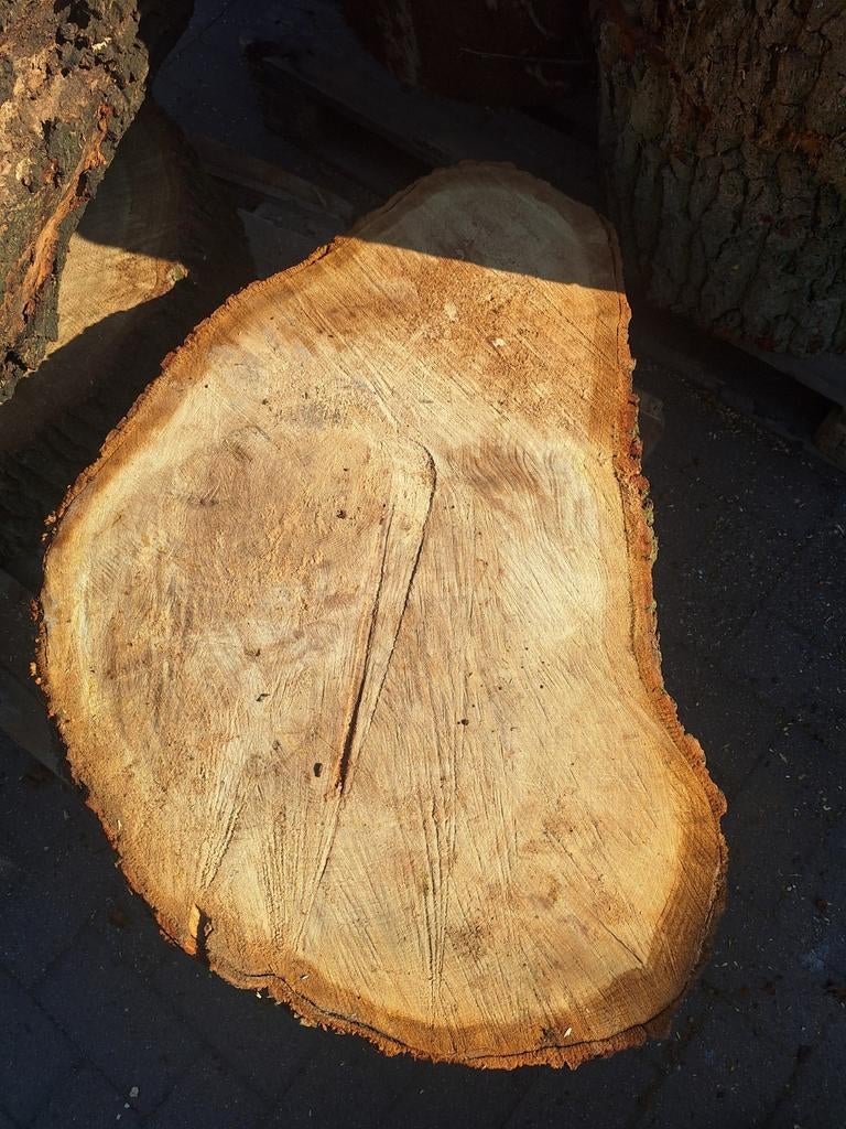 Schijf eikenhout van zo'n 25cm dik, Doe-het-zelf en Verbouw, Hout en Planken, Ophalen, Eiken, Overige typen, Nieuw