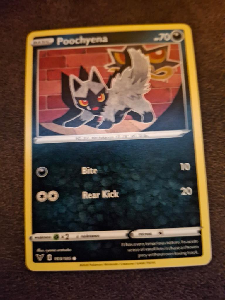 Poochyena Pokémon Kaart - Zo goed als nieuw, Ophalen of Verzenden, Zo goed als nieuw, Losse kaart