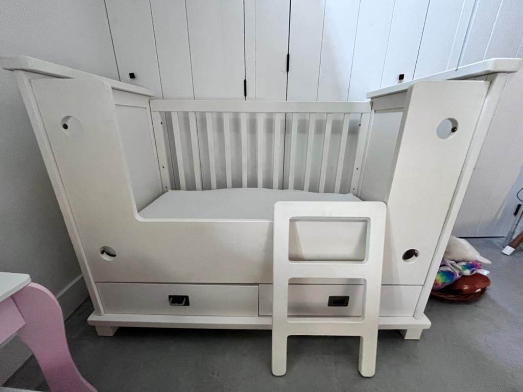 Ledikant, Ophalen, Zo goed als nieuw, Minder dan 140 cm, Matras
