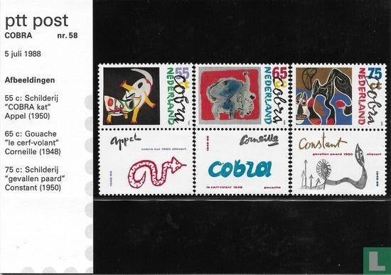 Postzegelmapje M58 COBRA 1988 NL, Ophalen of Verzenden