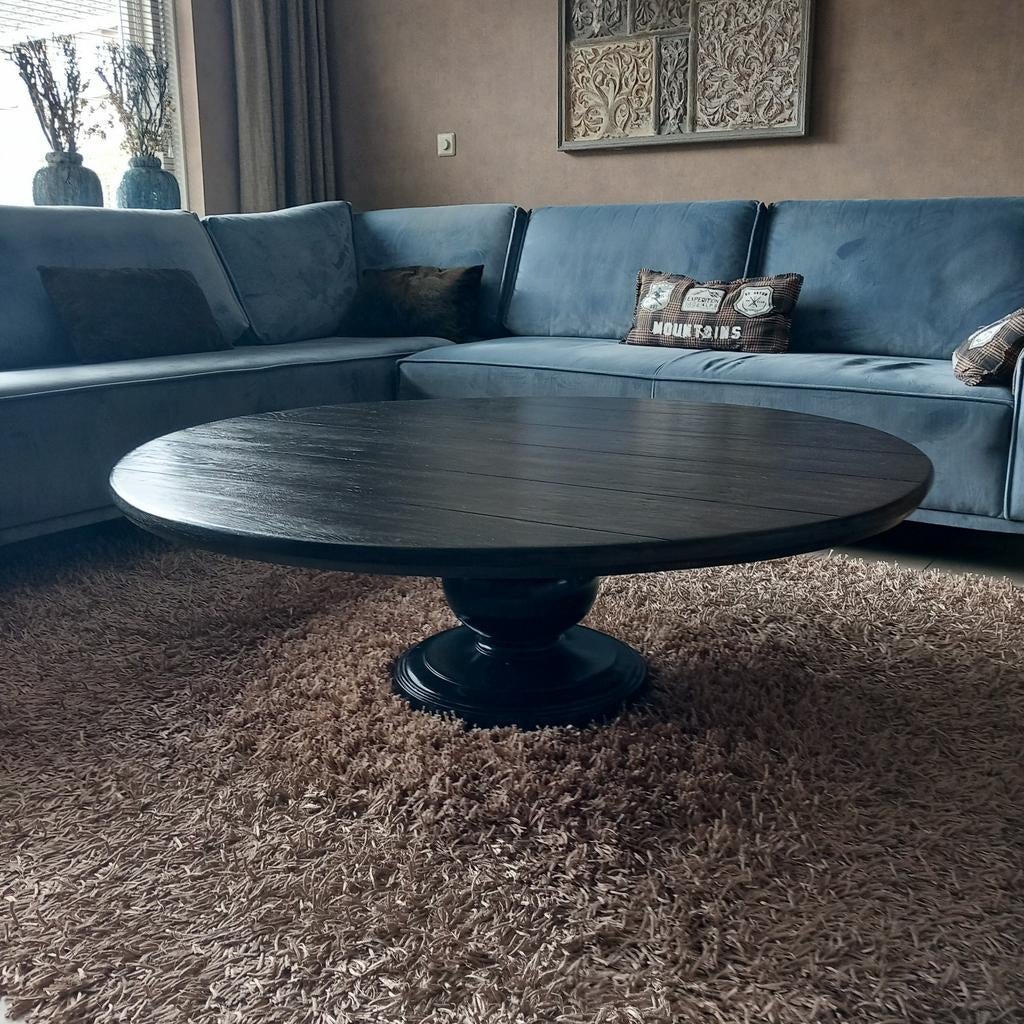 Ronde salontafel 130cm,  ziet er uit als nieuw., Ophalen, Zo goed als nieuw, Minder dan 50 cm, 100 tot 150 cm