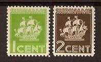 Suriname NVPH nr 200/1 postfris Engelse Druk 1941, Ophalen of Verzenden, Postfris