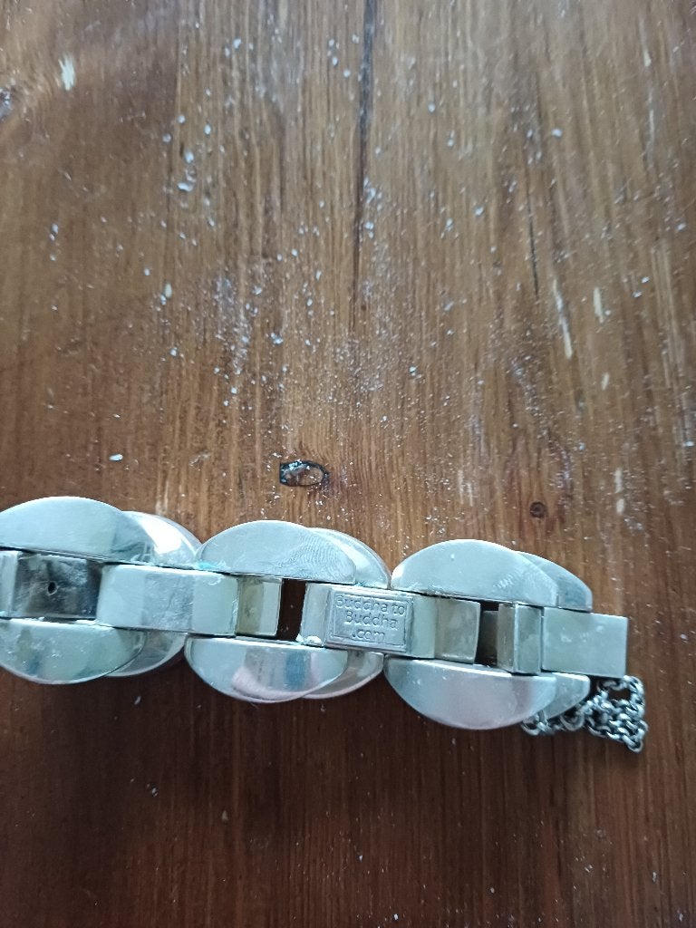 Zilveren Buddha to Buddha armband., Ophalen of Verzenden, Nieuw, Zilver, Zilver