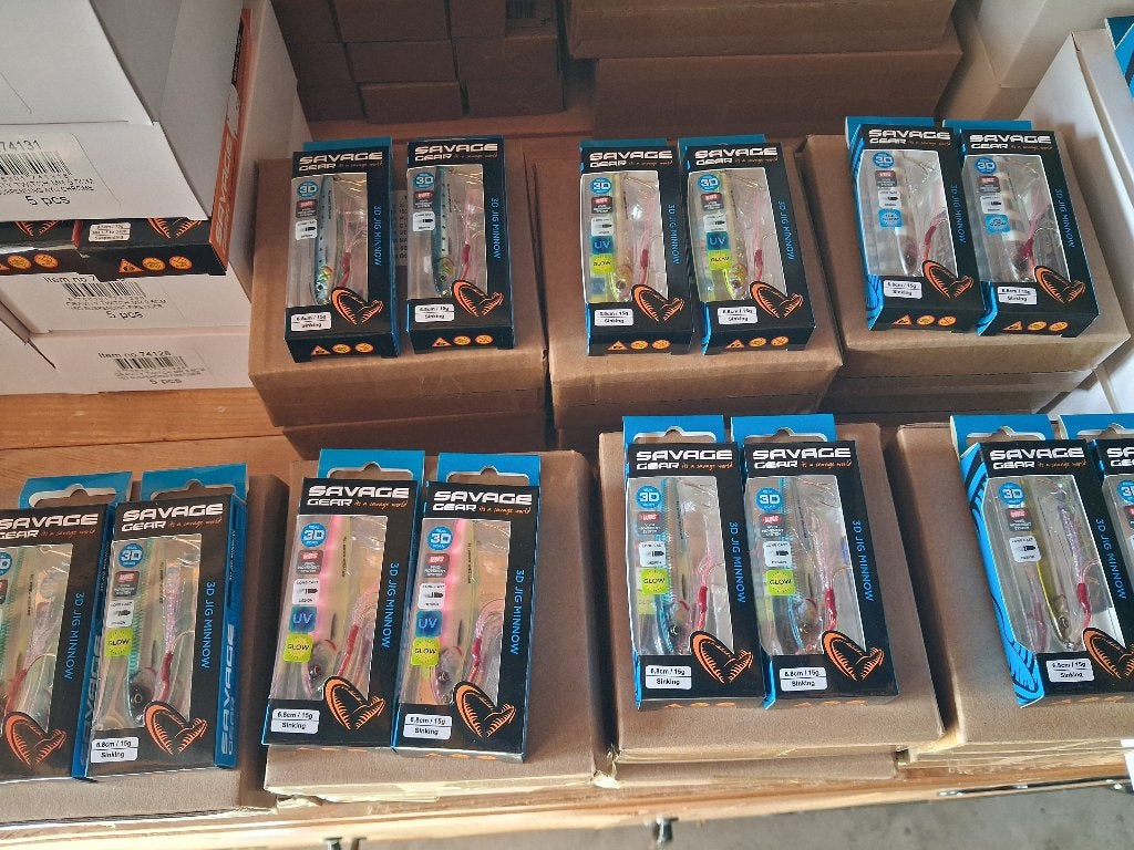 15-grams Savage Gear Jigs (3D Jig Minnow) in 7 kleuren, Tinstraat, Savage Gear, Nieuw, Ophalen of Verzenden