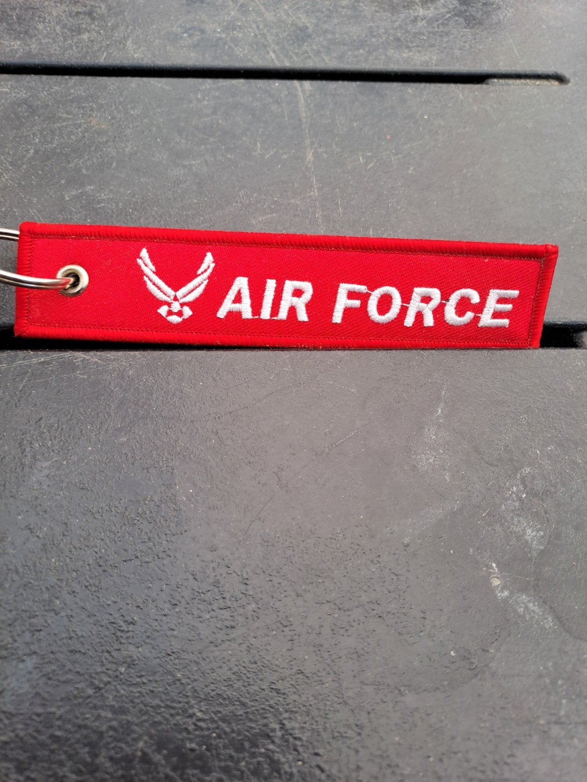 Sleutelhanger "REMOVE BEFORE FLIGHT" / "AIR FORCE", Verzamelen, Gebruikt, Overige typen, Onbekend, Ophalen of Verzenden
