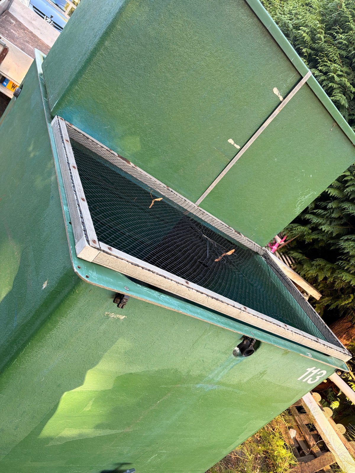 Dubbelwandige polyester bak met trickle filter, Tuin en Terras, Ophalen, Gebruikt