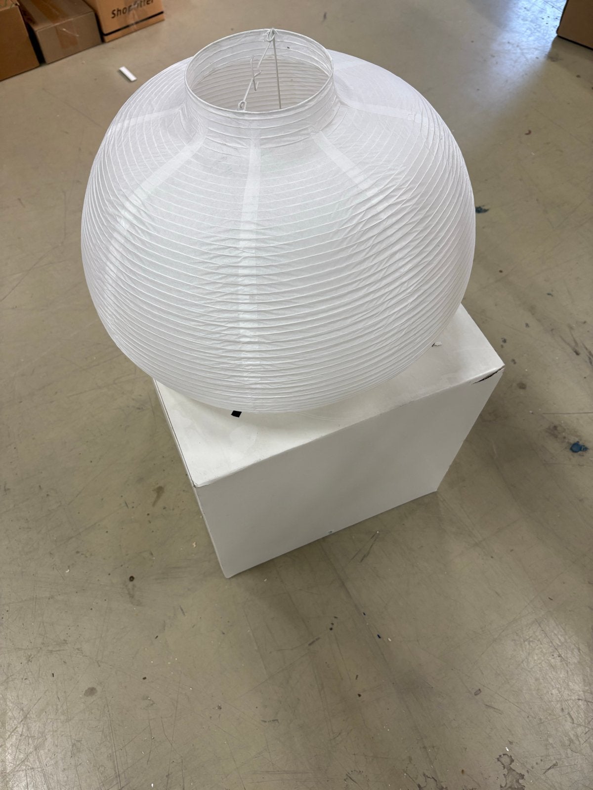 Witte papieren lampion, Ophalen, Nieuw, Overige materialen