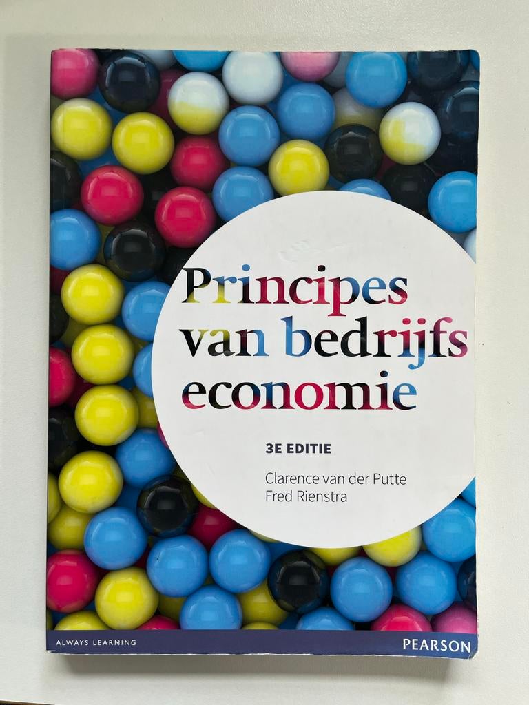 Principes van bedrijfseconomie - 3e editie, Ophalen of Verzenden, Zo goed als nieuw, Economie en Marketing