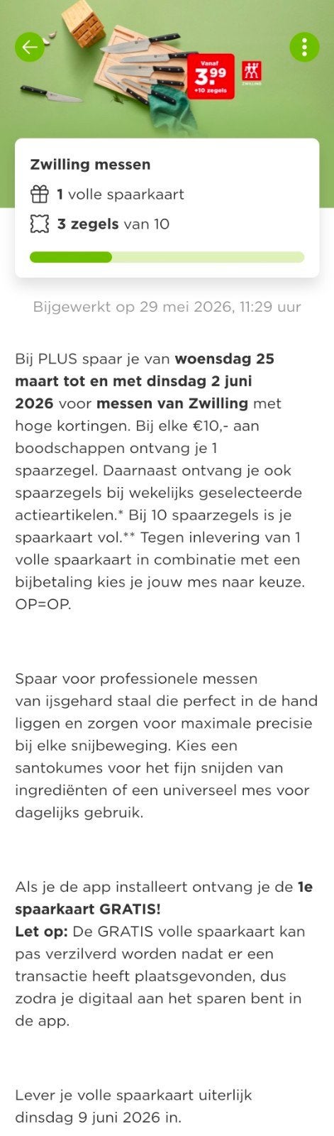 Zegels Zwilling messen Plus, Plus, Ophalen
