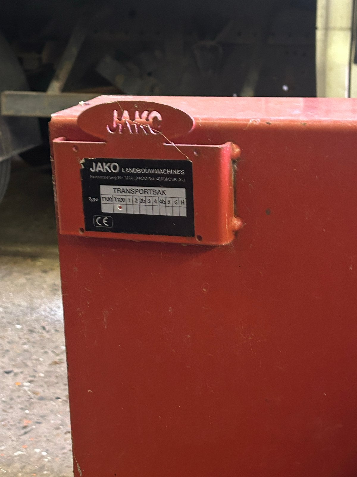 Jako Transportbak T100/T120, Ophalen of Verzenden, Akkerbouw, Transport