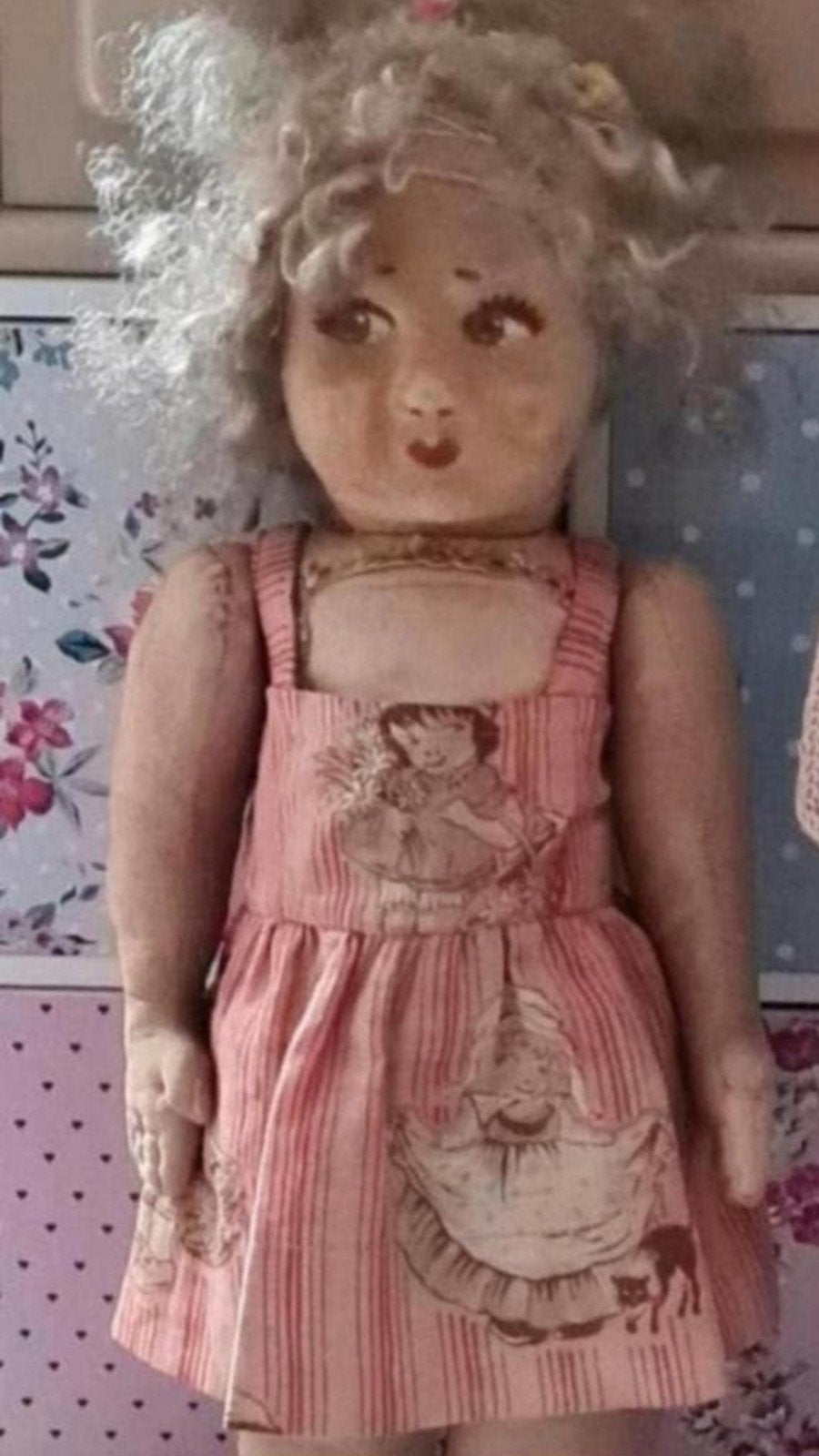 Oude sleetse pop/ Ragdoll, Verzamelen, Poppen, Gebruikt, Pop, Ophalen of Verzenden