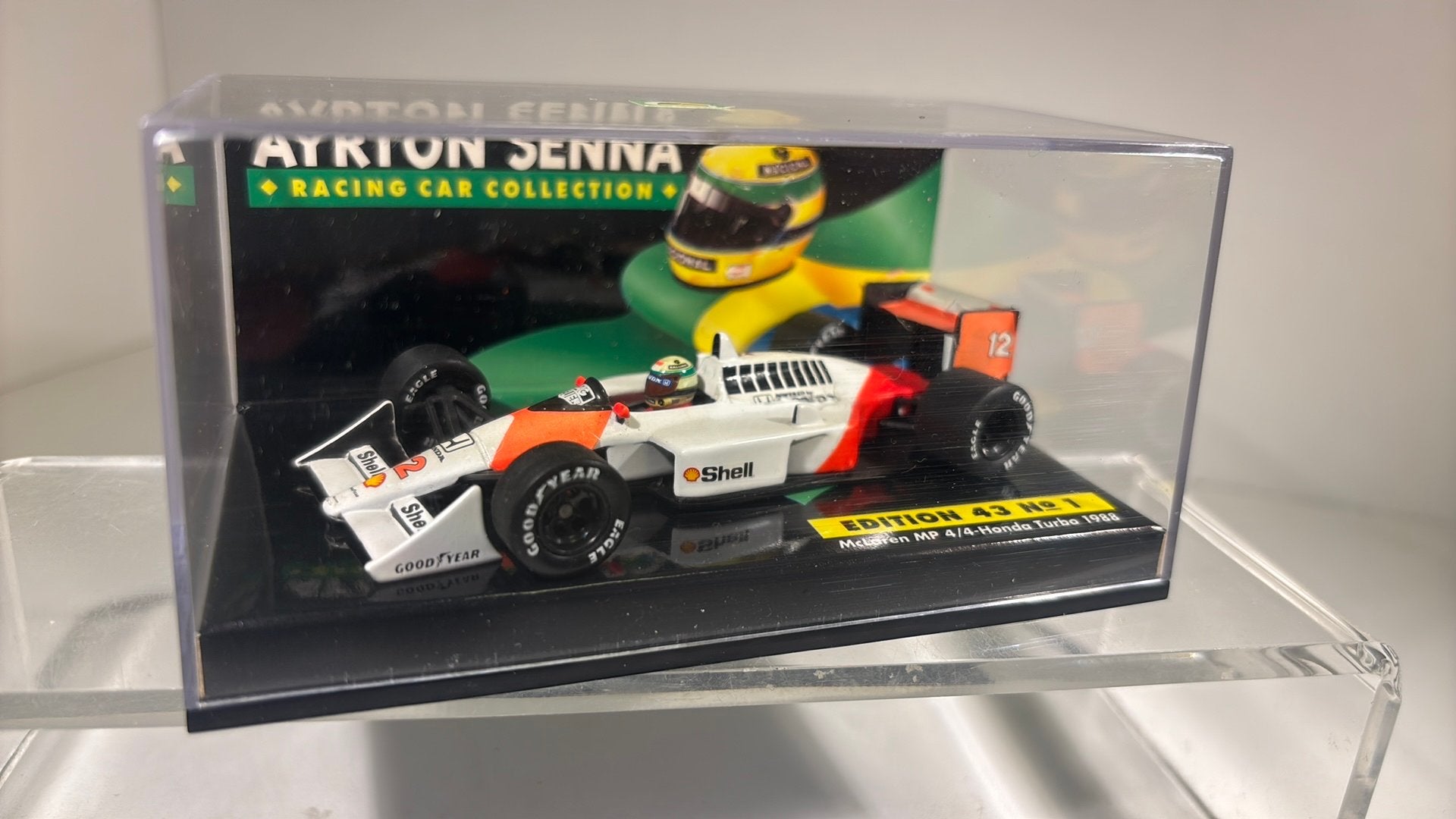 F1 McLaren mp4/4 honda turbo senna 1988 minichamps1.43, Auto, Ophalen of Verzenden, MiniChamps, A