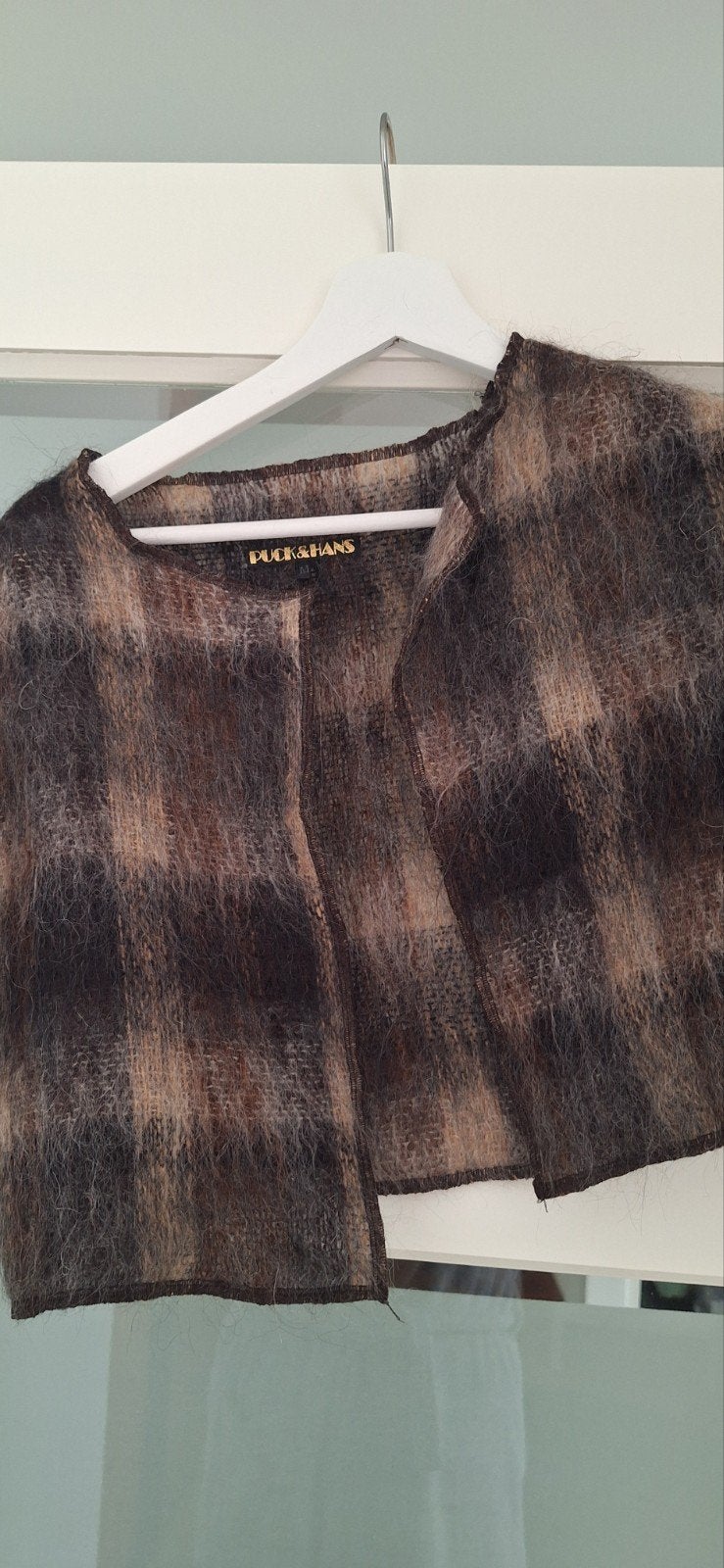 Kort mohair vestje van Puck en Hans, Kleding | Dames, Bruin, Ophalen, Maat 38/40 (M), Gedragen