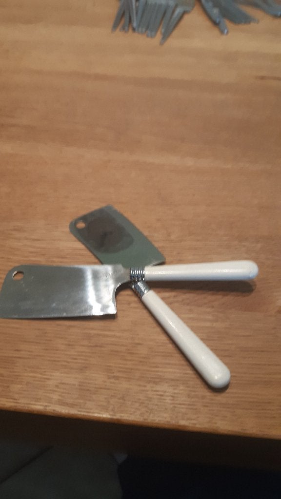 hakmesjes mini 2x kaasmesjes, Ophalen of Verzenden, Zo goed als nieuw, Rvs of Chroom