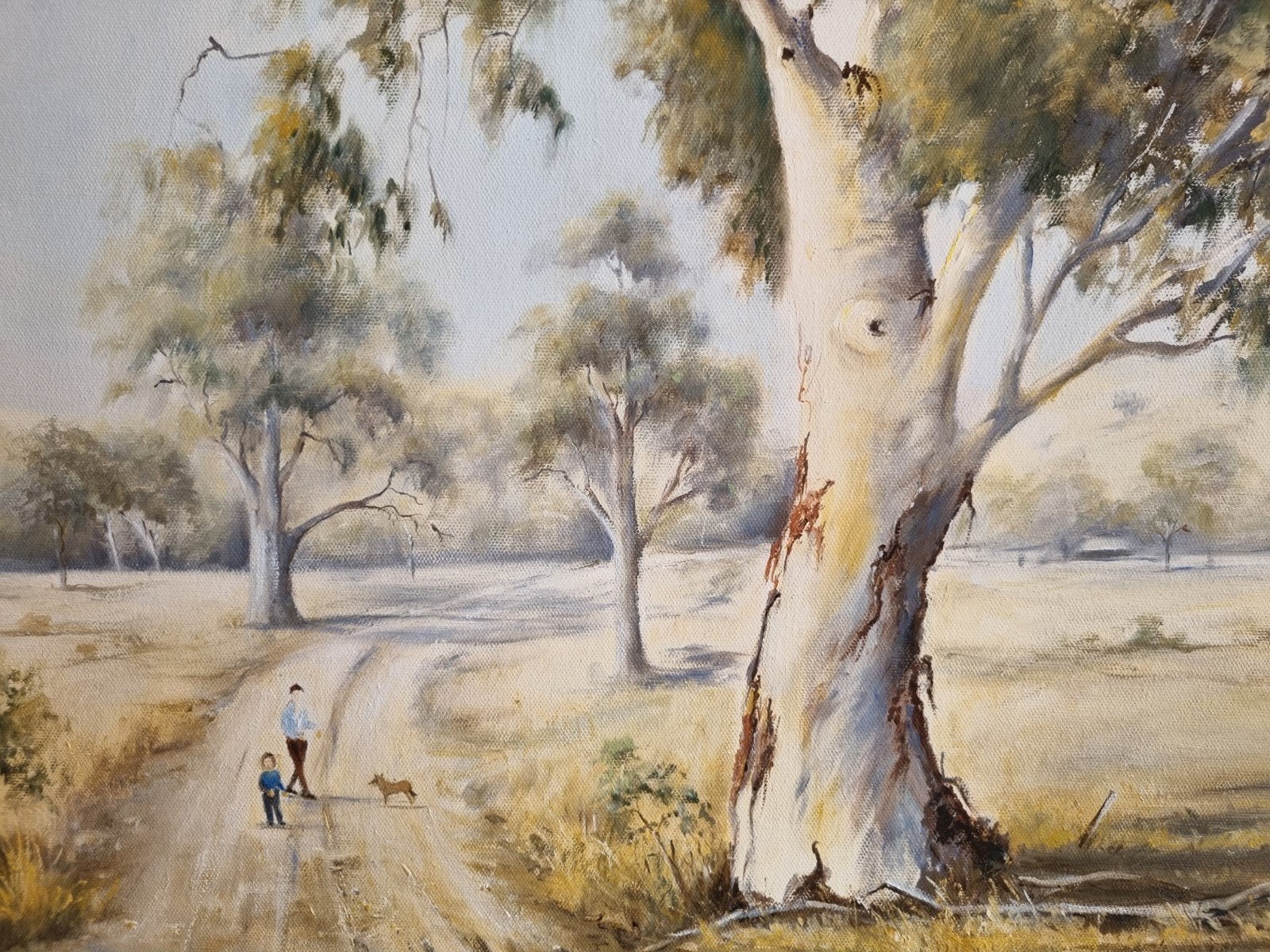 Olieverf 'The Grand Old Gum' door Betty Brown Hami, Antiek en Kunst, Kunst | Schilderijen | Klassiek, Ophalen of Verzenden