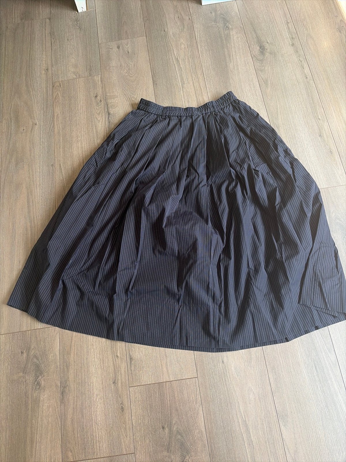 ZENGGI gestreepte midi rok met elastische taille, Maat 38/40 (M), Blauw, Ophalen of Verzenden, Zo goed als nieuw